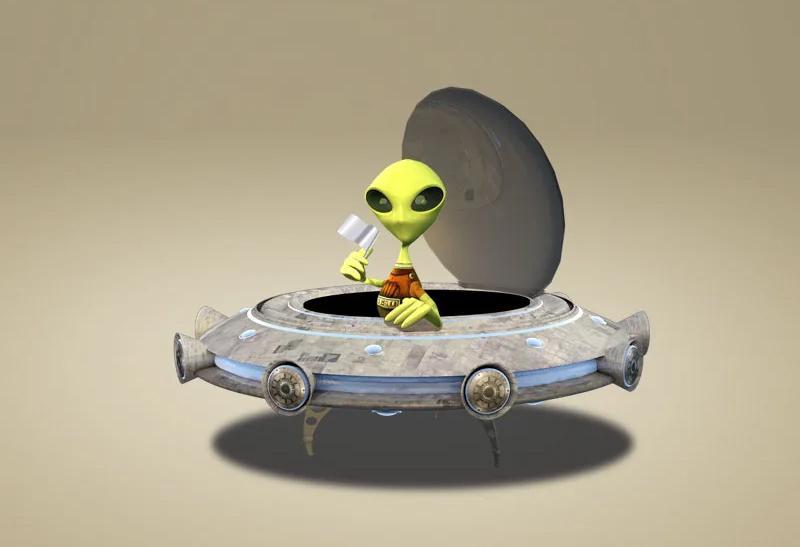 Alien 3D model render